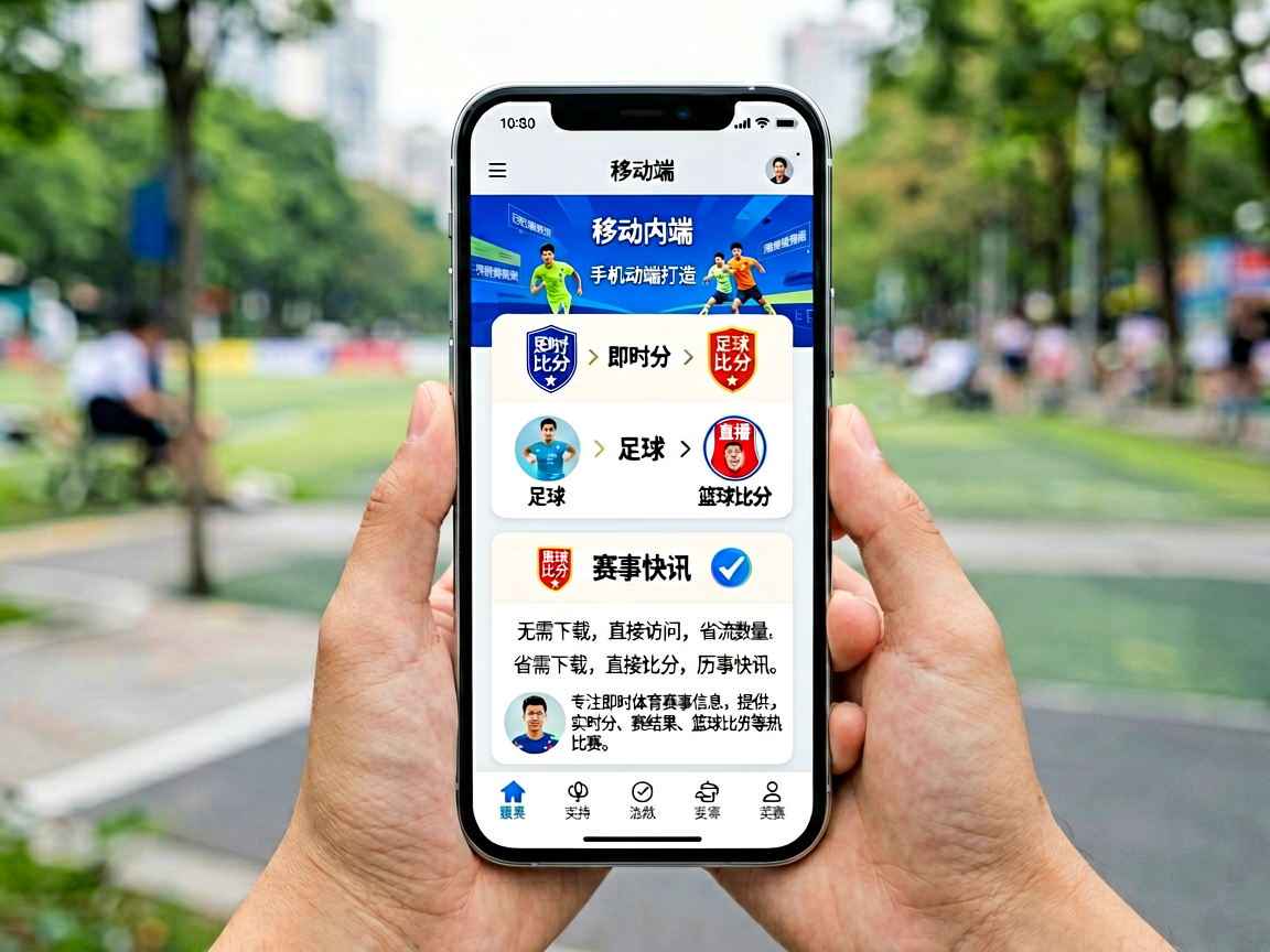 手机比分网移动端界面展示，手机看比分便捷流畅